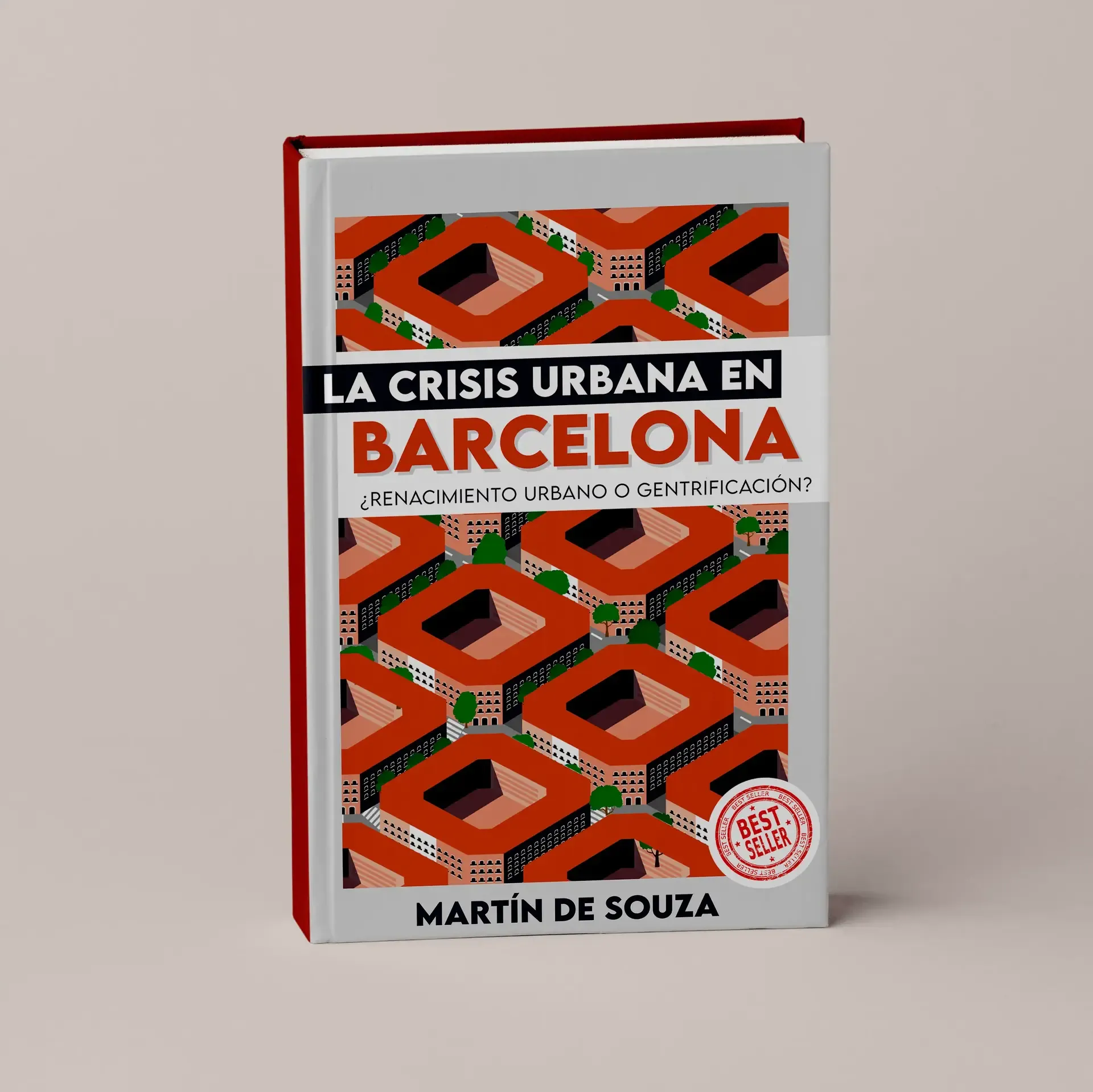 Proyecto La Crisis Urbana en Barcelona - Diseño ilustrado portada | Fantástica Estudio